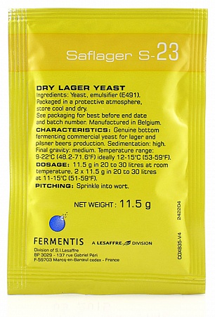 Дрожжи Fermentis SafLager S-23 11,5 г
